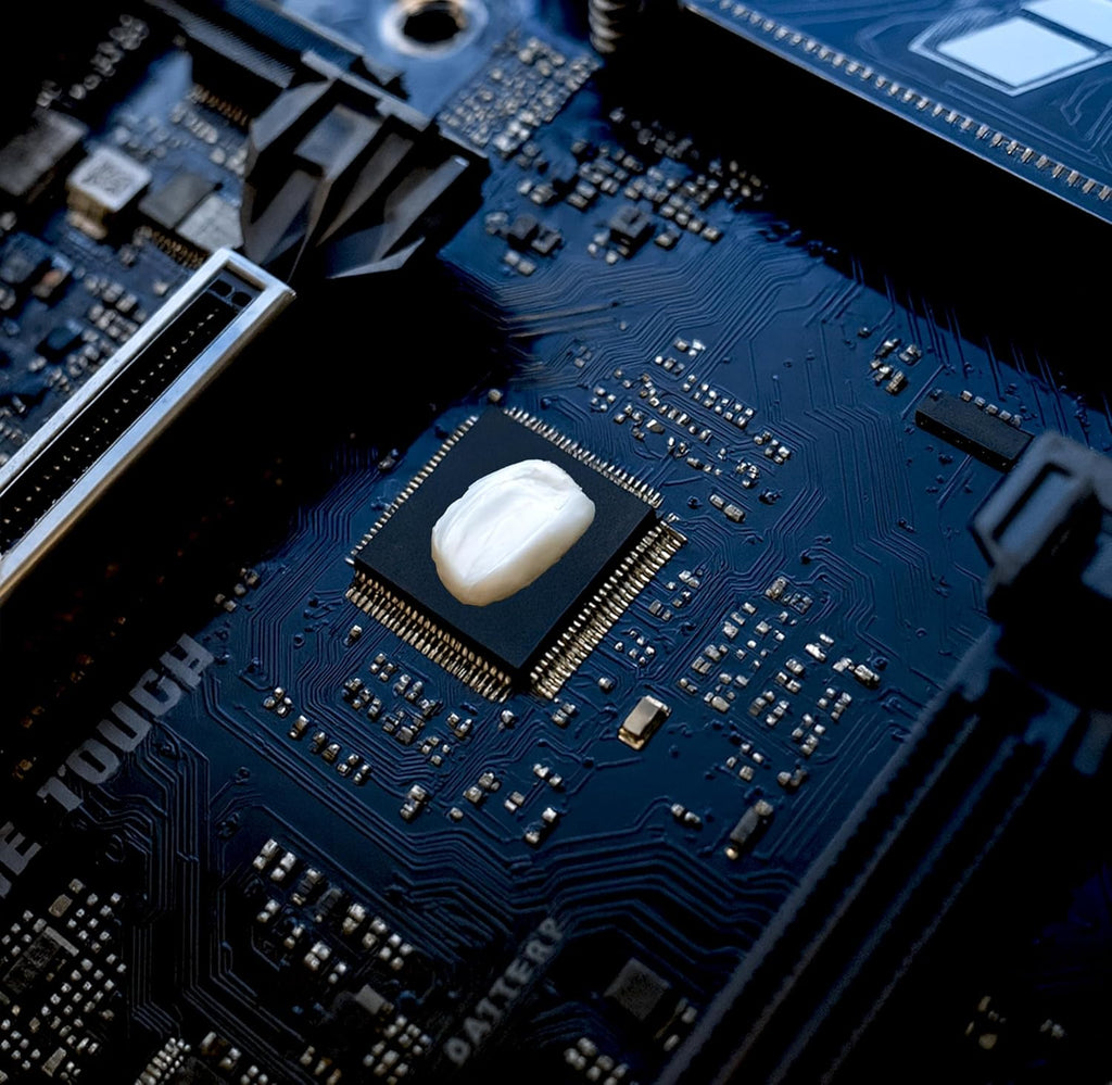 HighTechCOM 2W/mK Wärmeleitkleber, Flüssig 100g - Ultimativer Kühlkörperkleber für Heatsink, LED, RAM, GPU & Leistungselektronik, Silikon mit Aluminiumbestandteilen